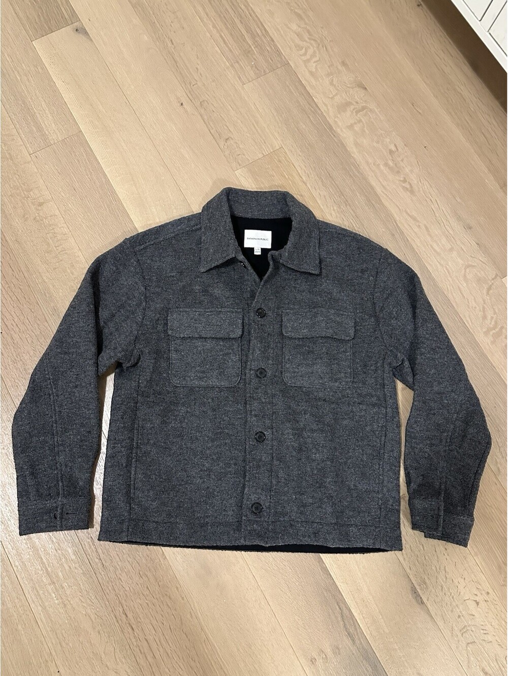Banana Republic Grey Utility Jacket Men’s Size L (Wool & Polyester)